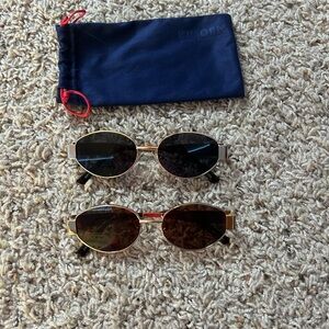 Stylish Women's Sunglasses Set - Black and Brown